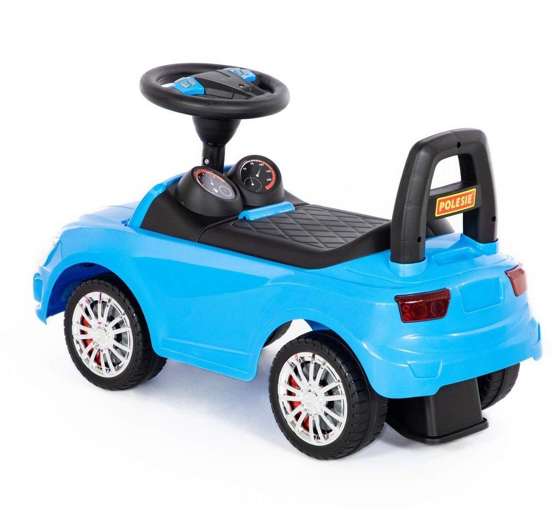 Каталка-автомобиль SuperCar №5 со звуковым сигналом (голубая)