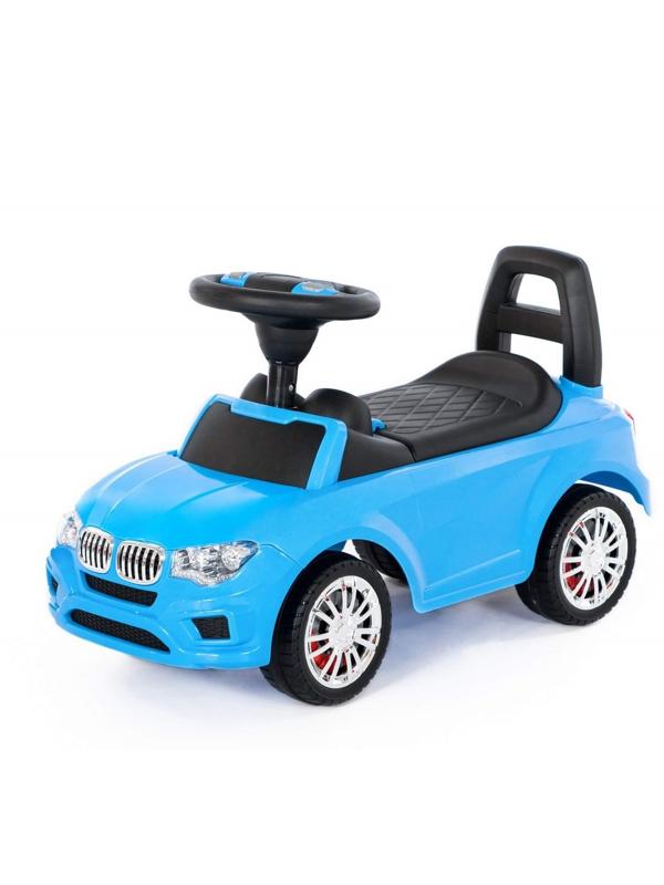 Каталка-автомобиль SuperCar №5 со звуковым сигналом (голубая)