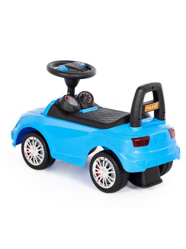 Каталка-автомобиль SuperCar №5 со звуковым сигналом (голубая)