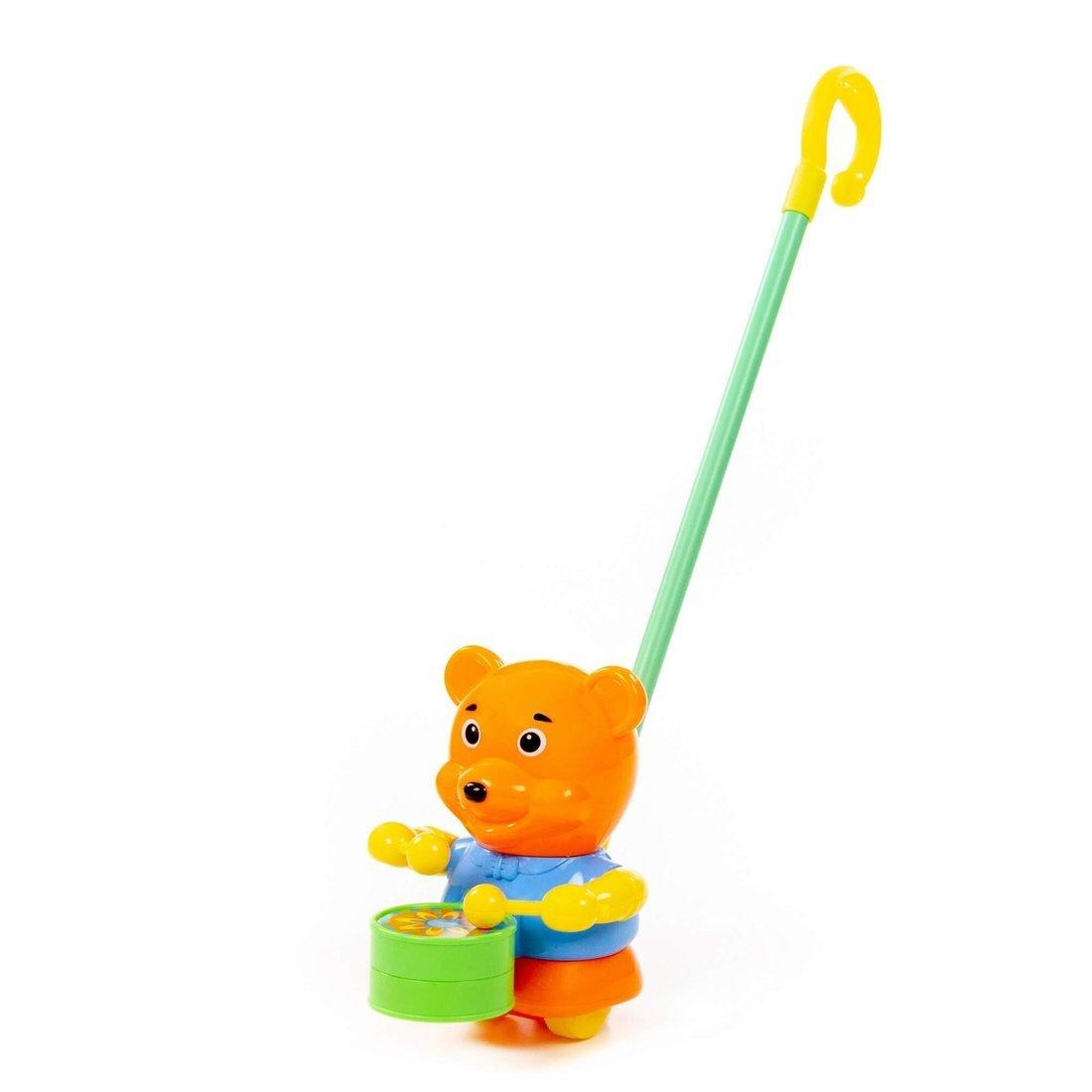 Каталка Медвежонок с ручкой