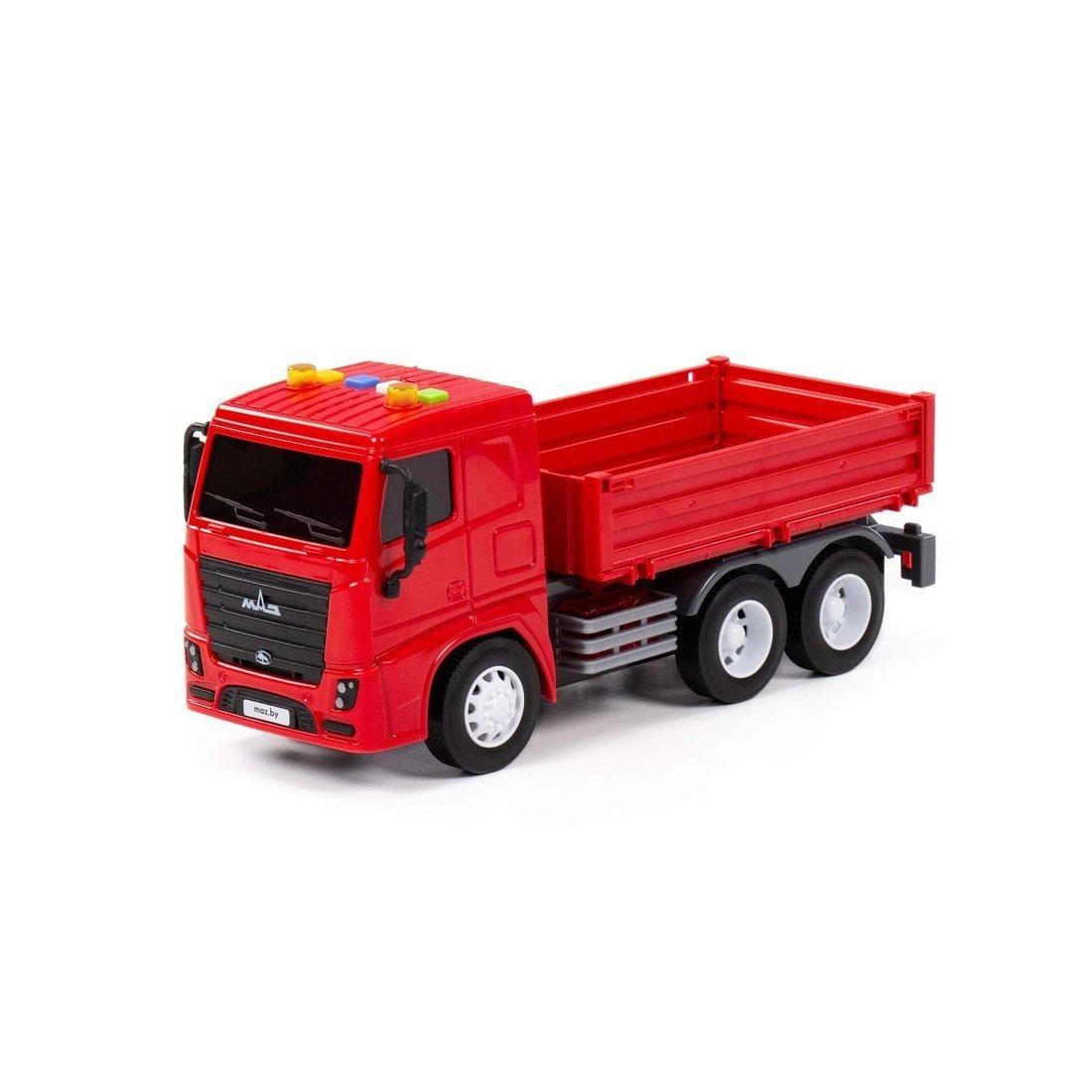 Автомобиль МАЗ, бортовой инерционный (со светом и звуком)