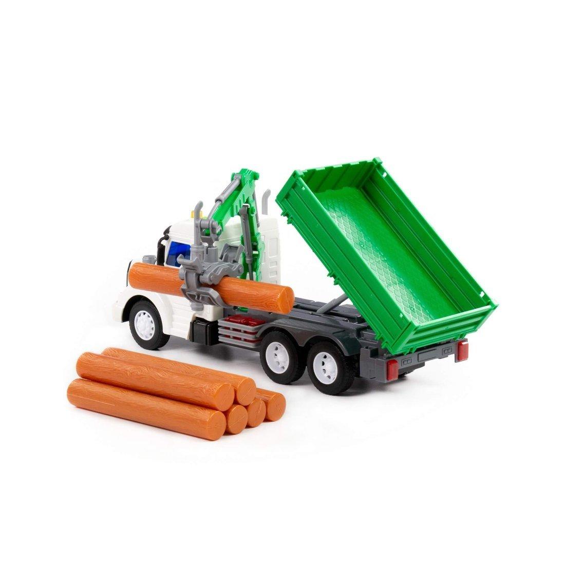 Автомобиль Профи, бортовой с манипулятором инерционный (со светом и звуком)