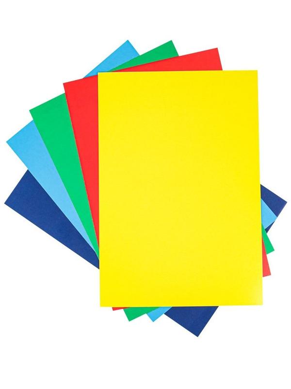 Картон цветной А4 5 листов Могучие машины