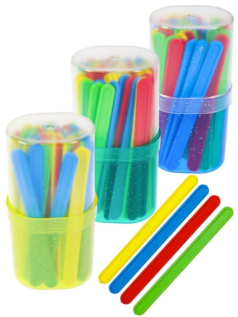 Набор счетных палочек 50 штук в пенале с блестками в ассортименте