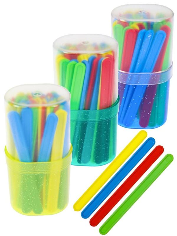 Набор счетных палочек 50 штук в пенале с блестками в ассортименте