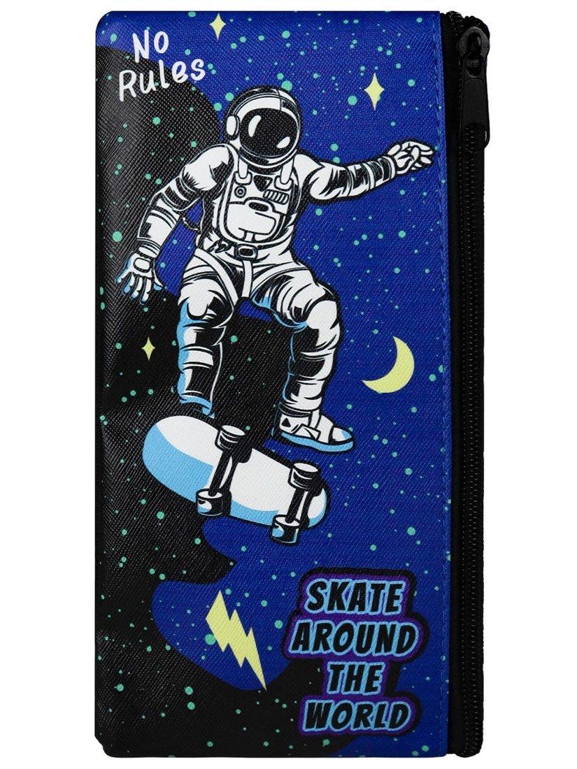 Пенал 2-секционный на молнии Космический скейтинг 105х205