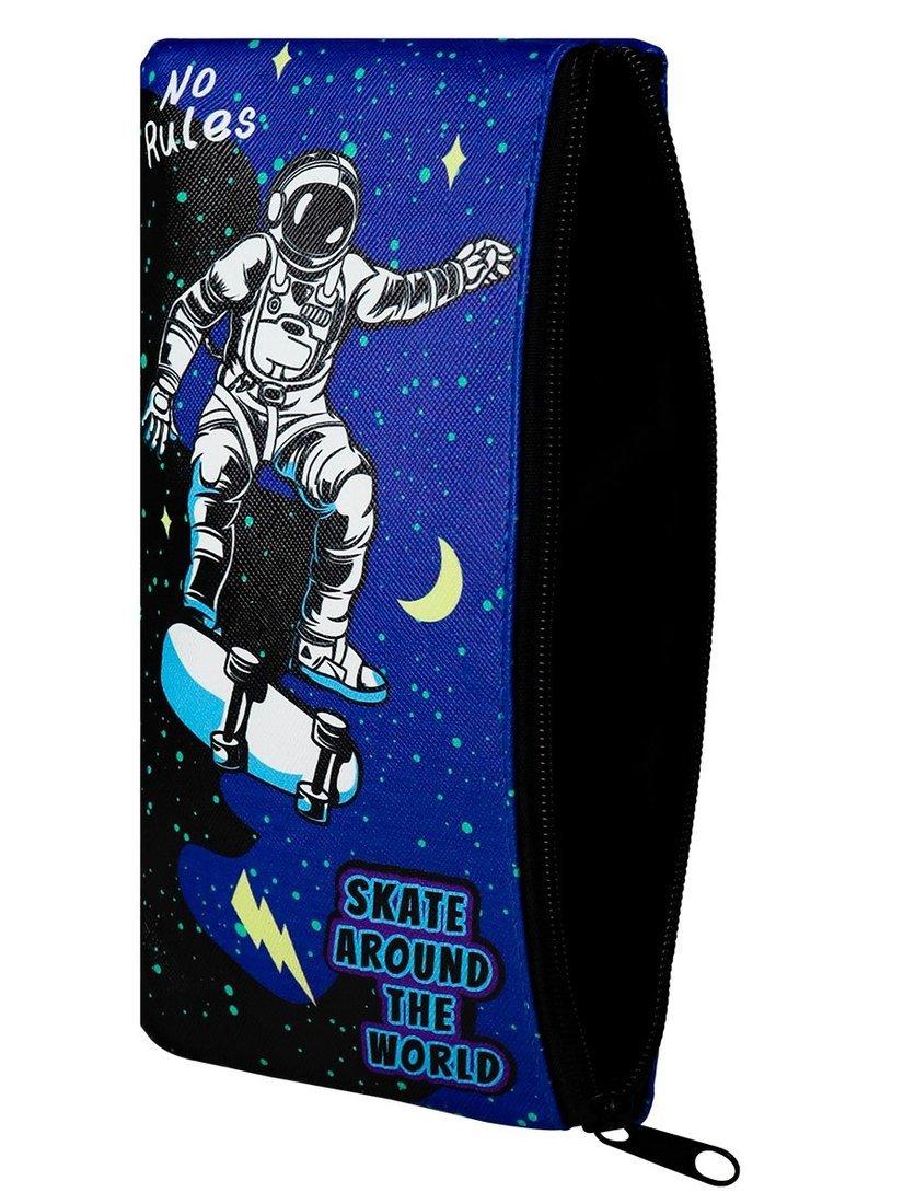 Пенал 2-секционный на молнии Космический скейтинг 105х205