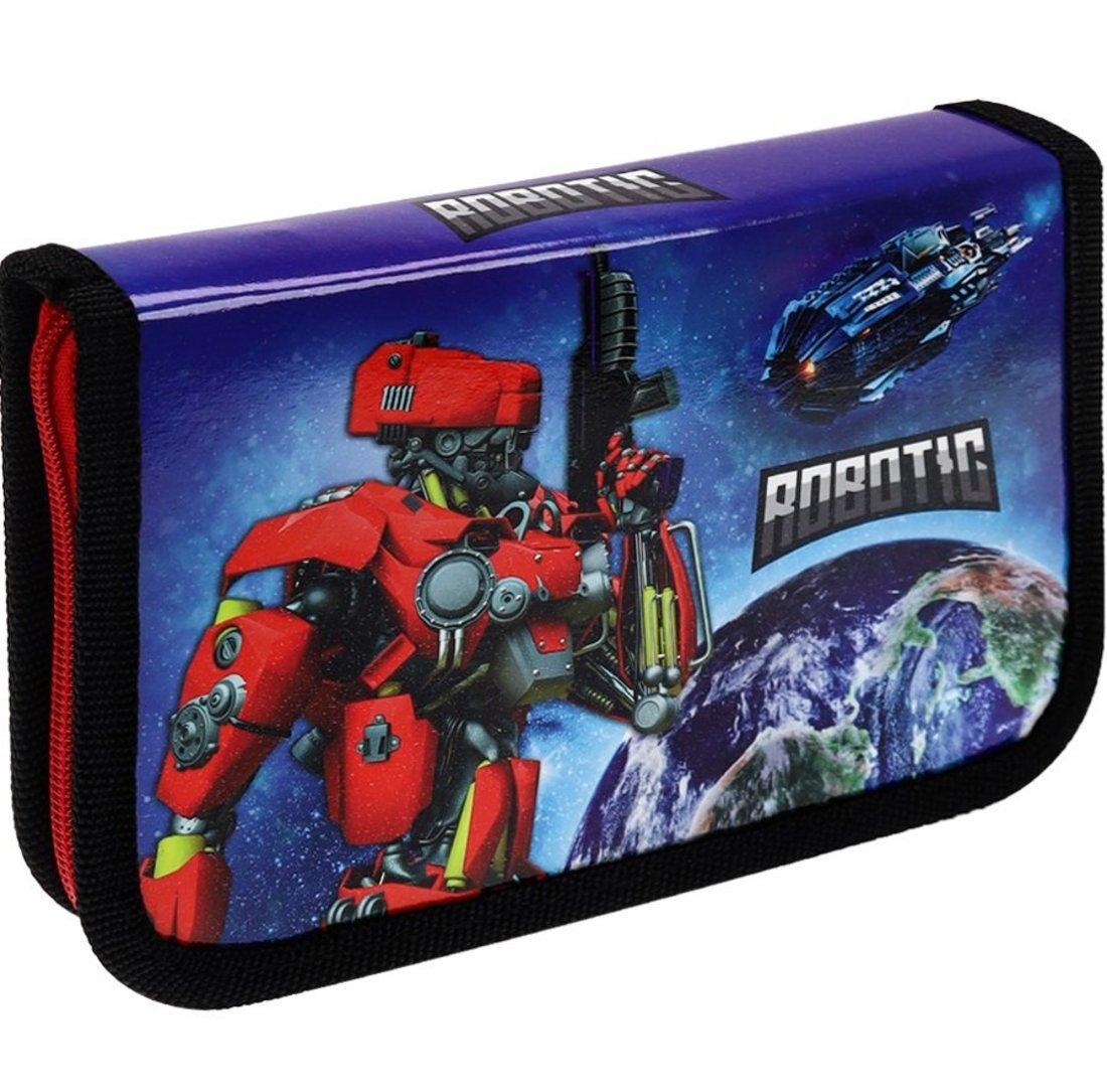 Пенал 1-секц. большой, с отк.планкой Боевой киборг 190х115мм