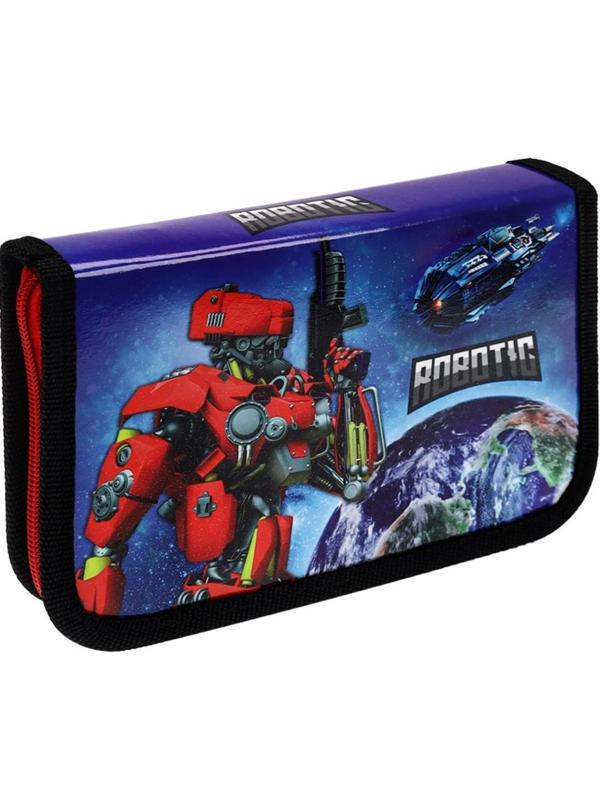 Пенал 1-секц. большой, с отк.планкой Боевой киборг 190х115мм