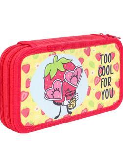 Пенал 3-секц. Клубничка в очках, 190х115мм