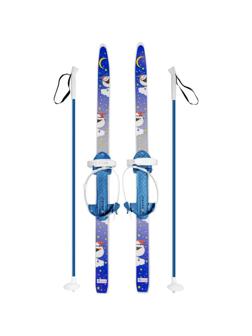 Лыжи детские Быстрики Пингвины 90/90 см, унив.креление, с палками
стеклопластик