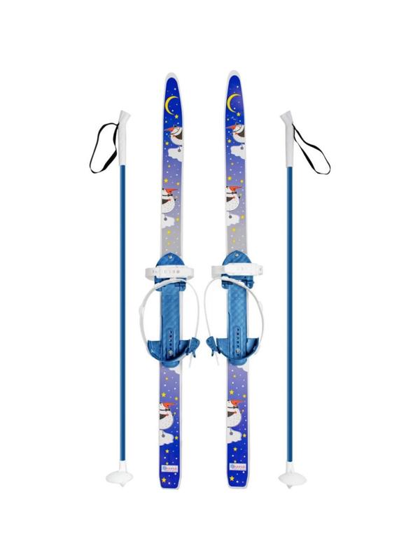 Лыжи детские Быстрики Пингвины 90/90 см, унив.креление, с палками
стеклопластик