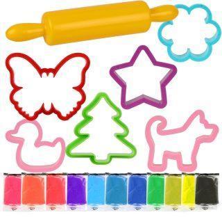 Набор для детской лепки Тесто-пластилин 12 цветов