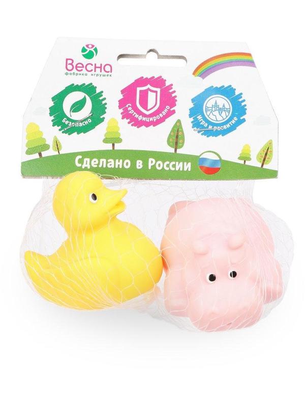 Набор для купания №2 уточка, бегемотик