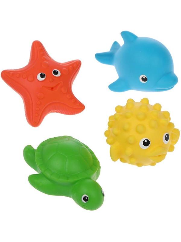 Набор для купания №7 рыба-еж, морская звезда, черепаха, дельфин