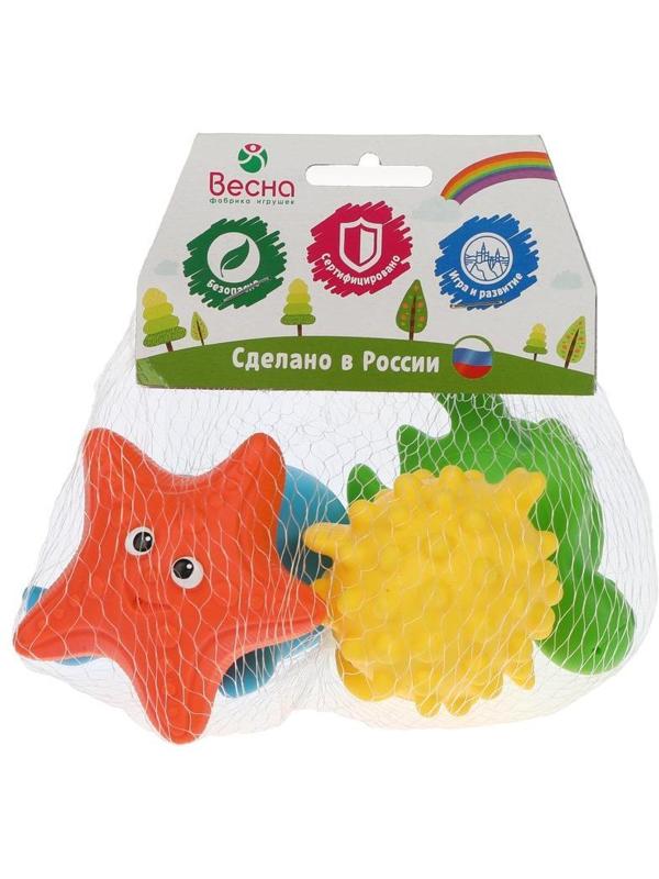 Набор для купания №7 рыба-еж, морская звезда, черепаха, дельфин