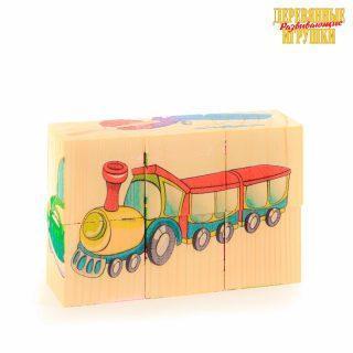 Кубики Транспорт, 6 куб.