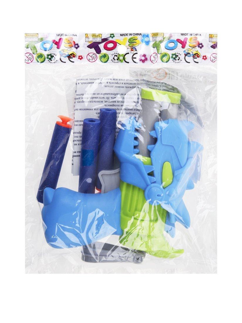 Бластер-мини, в комплекте: м/пули 3шт., пакет, в ассортименте