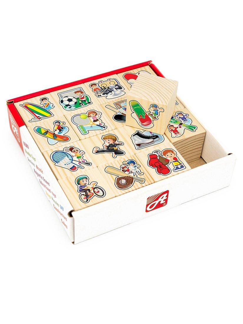 Кубики Игрушки Спорт, 16 кубиков