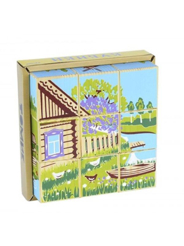 Кубики Русская деревня 9 шт.