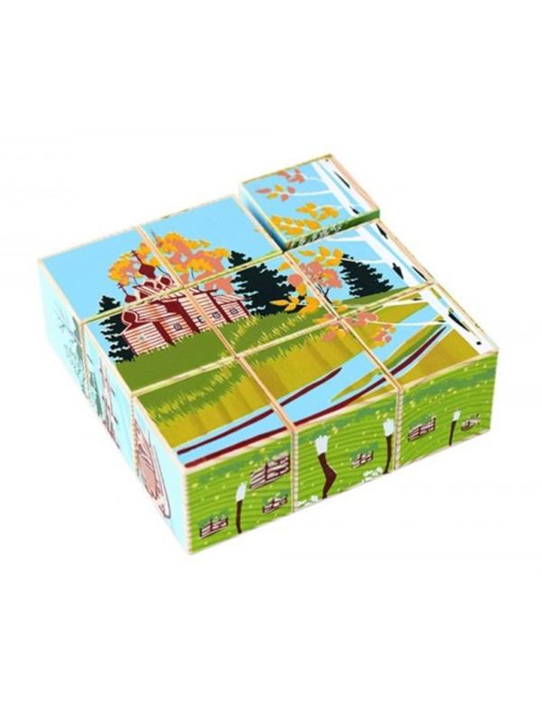 Кубики Русская деревня 9 шт.