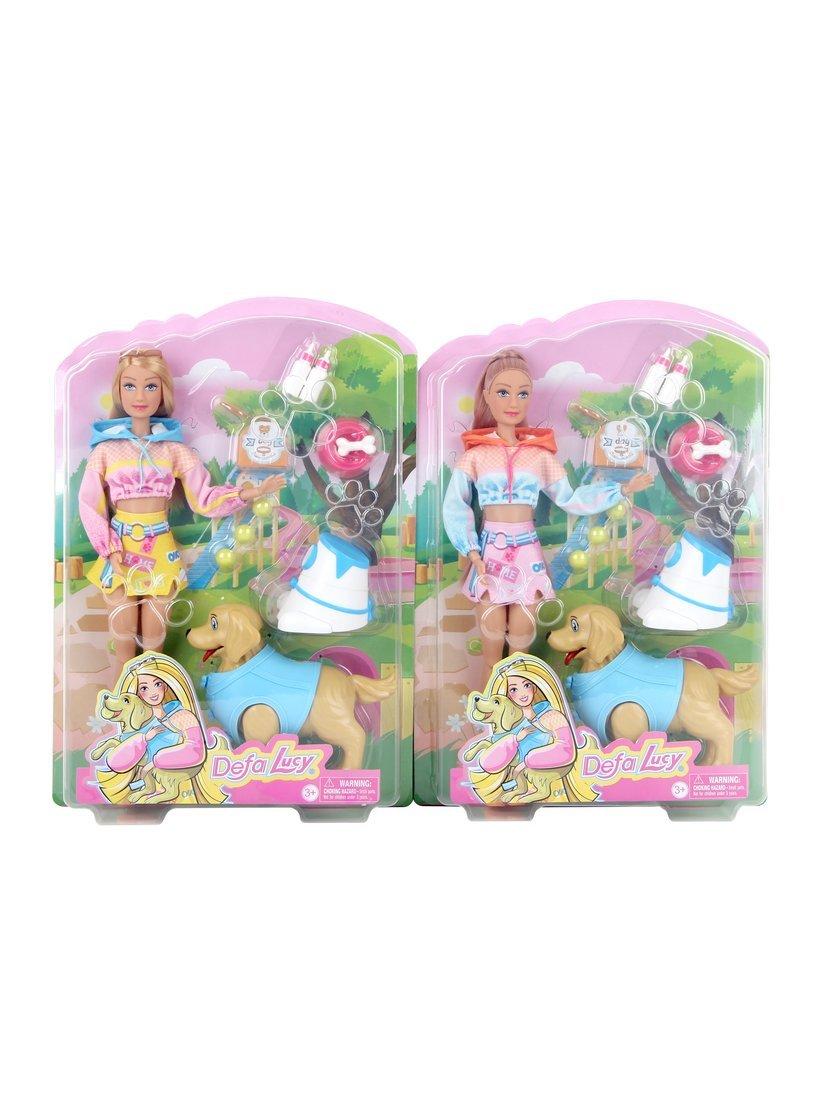 Игр. наб. Defa На прогулке, в компл. кукла, предм. 10шт., в ассорт., кор.