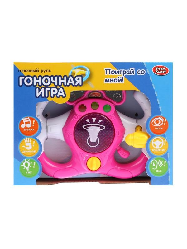 Руль Гоночная игра, свет, звук, эл.пит.2*AA не вх.в комплект, в ассорт.