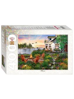Пазлы 4000 Дом у реки