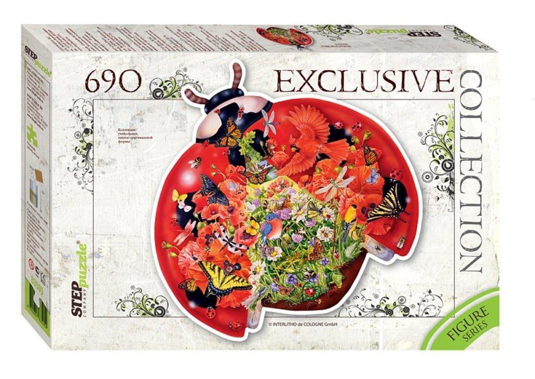 Пазл контурный 690 Божья коровка