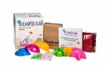 Космический песок Голубой 1кг (песочница+формочки)