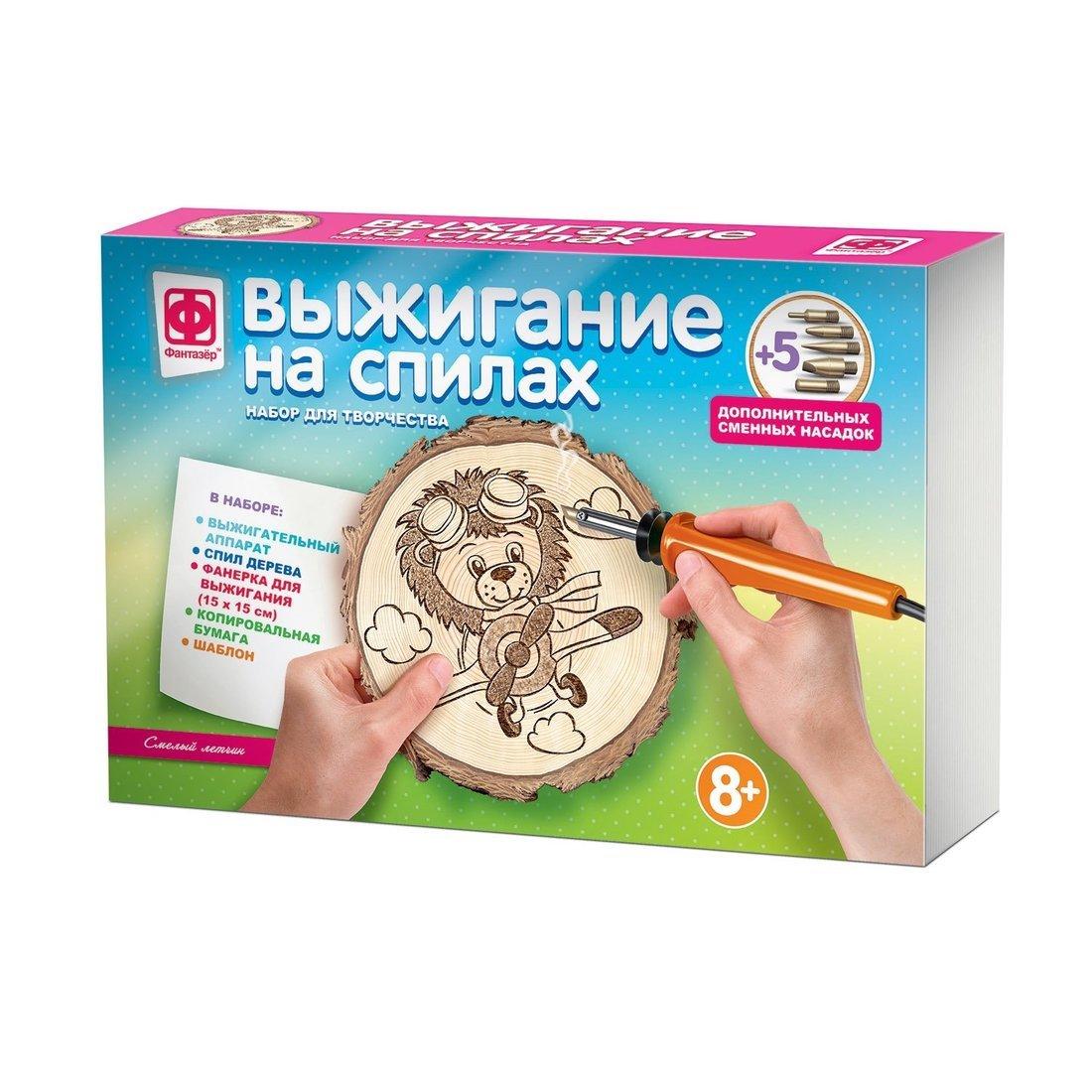 Выжигание на спилах Смелый летчик