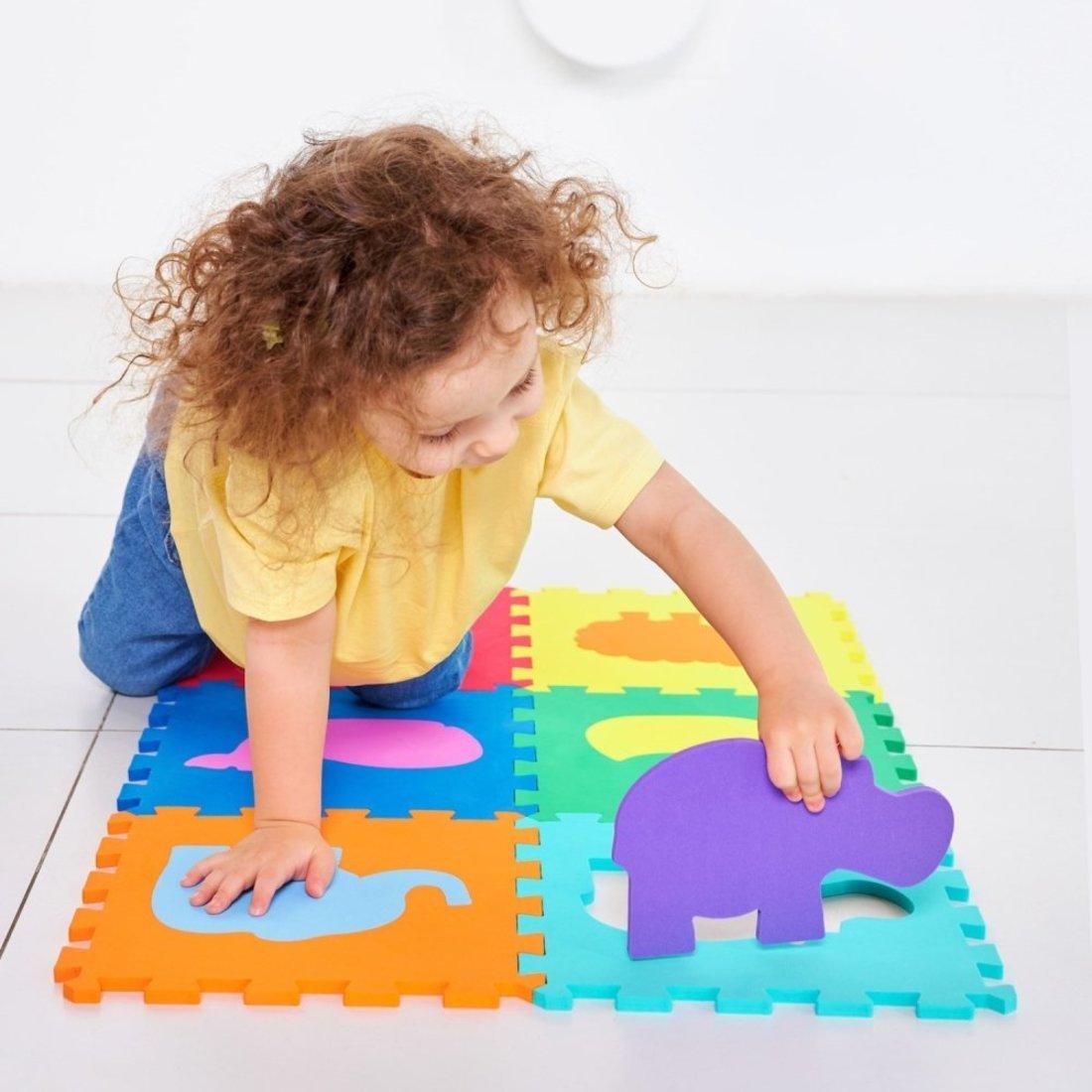 Развивающая игра Коврик Животные 6 элементов