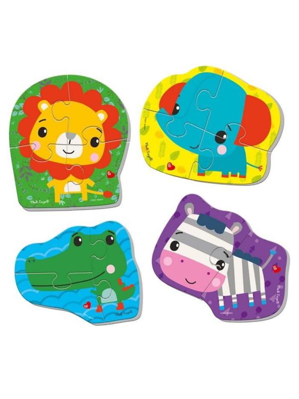 Мягкие пазлы Baby puzzle Fisher-Price Лев 4 картинки 13 элементов