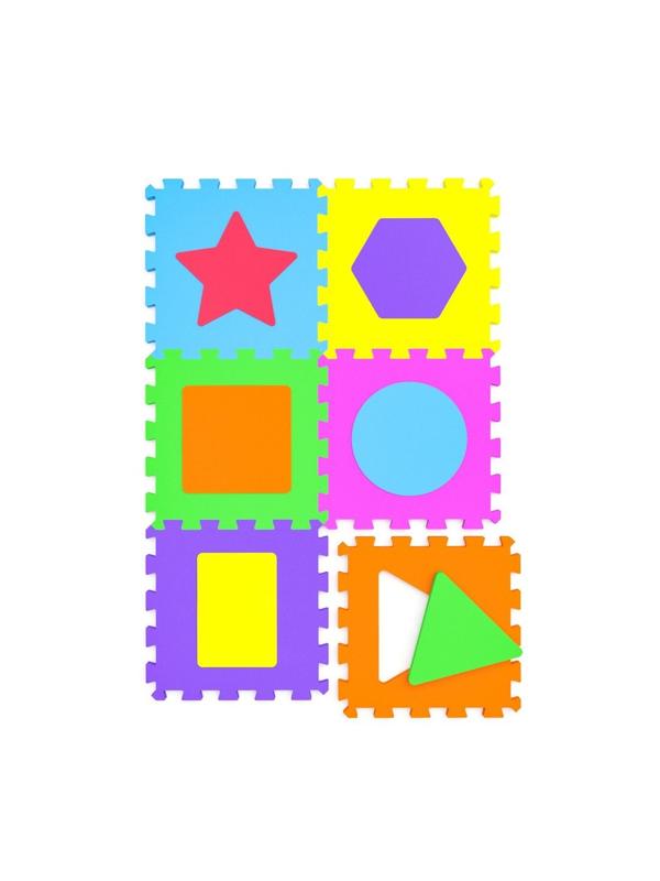 Развивающая игра Коврик Фигуры 6 элементов