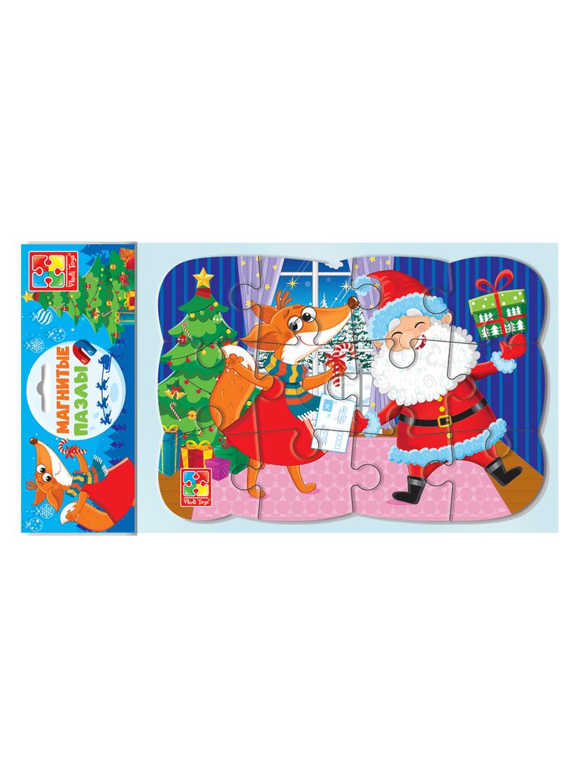 Пазлы на магните Новогоднее веселье 12 элементов
