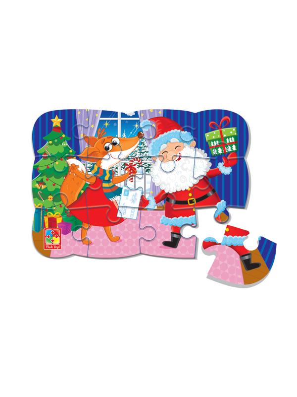 Пазлы на магните Новогоднее веселье 12 элементов