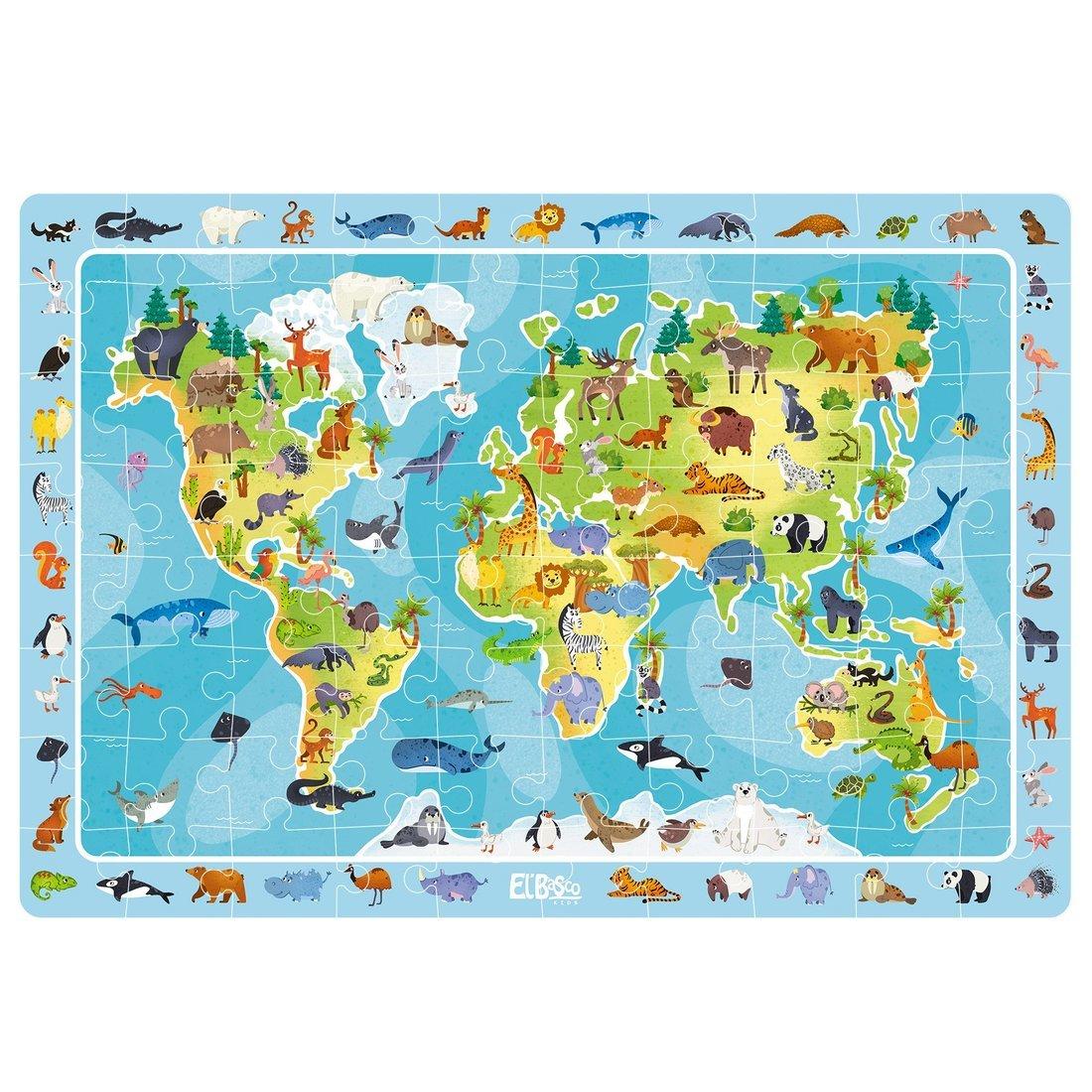 Пазл на внимательность Животные мира 80 элементов