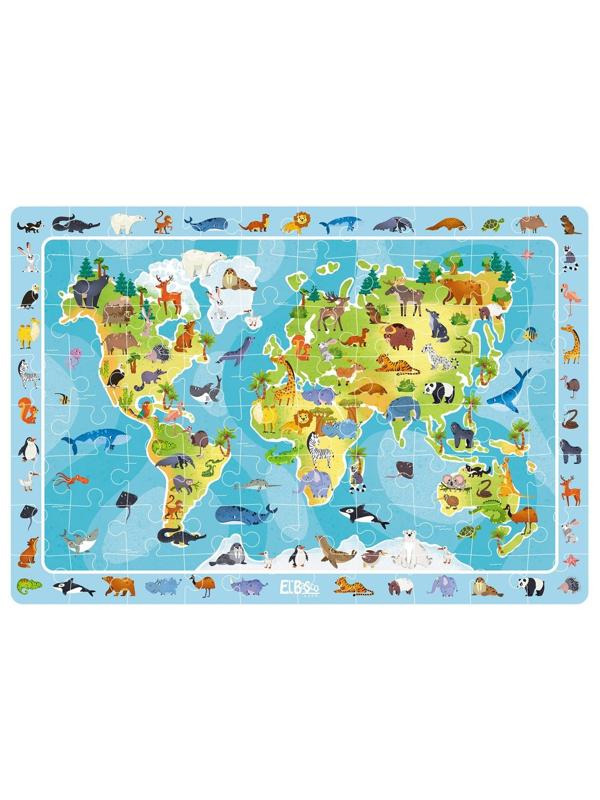 Пазл на внимательность Животные мира 80 элементов