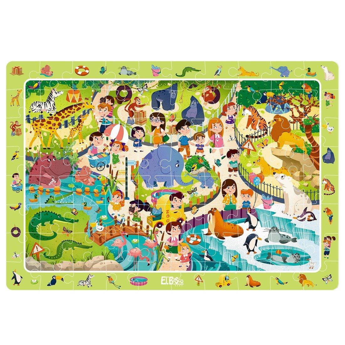 Пазл на внимательность Зоопарк 80 элементов