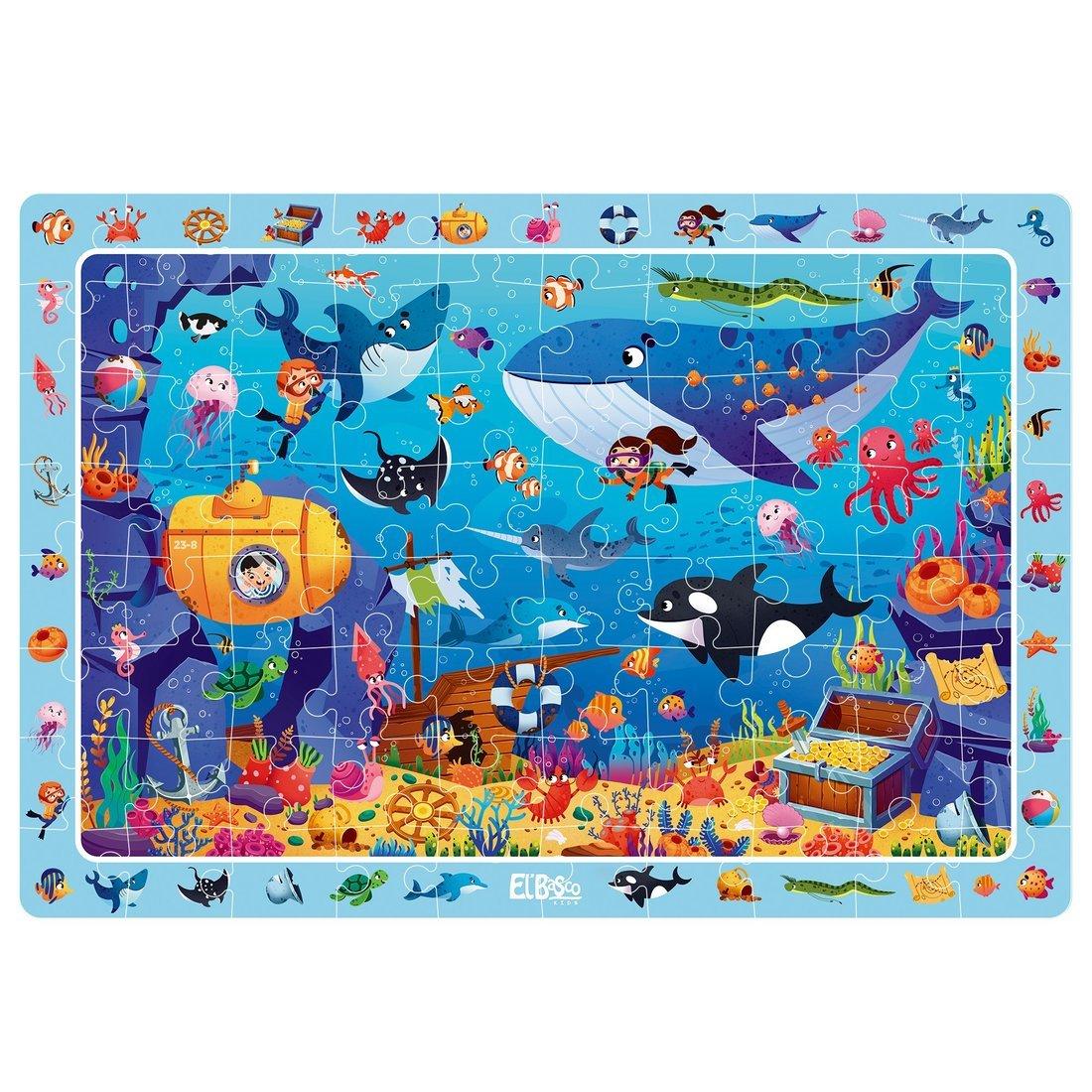 Пазл на внимательность Подводный мир 80 элементов