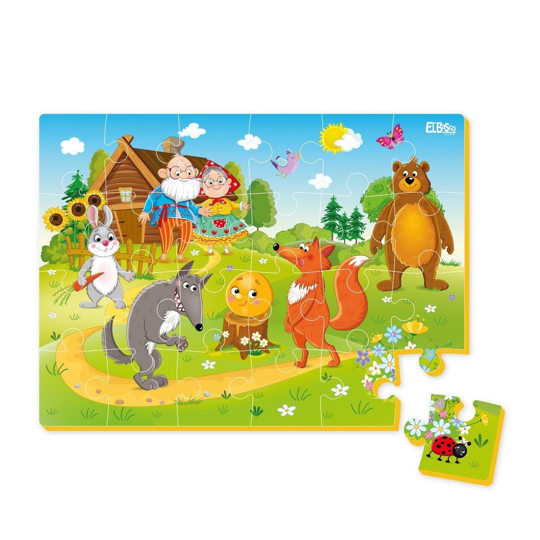 Мягкий пазл Колобок А4 24 элемента