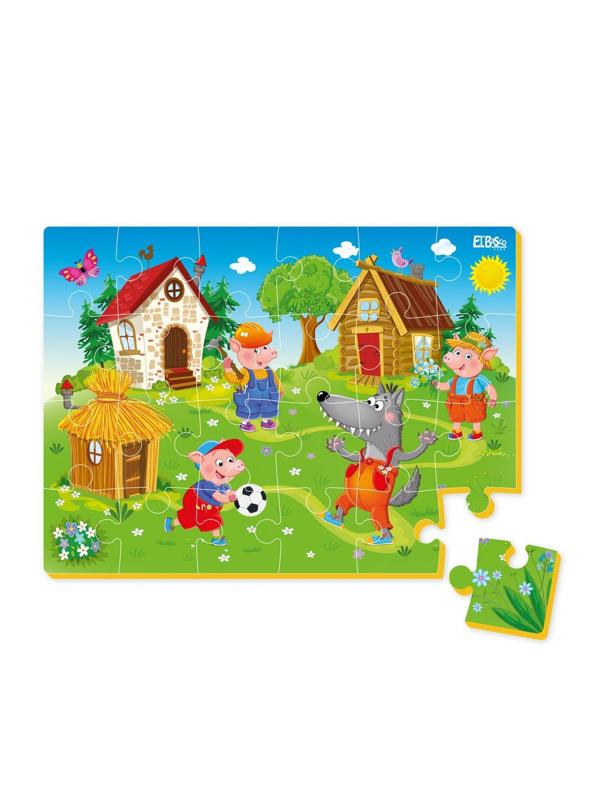 Мягкий пазл Три поросенка А4 24 элемента