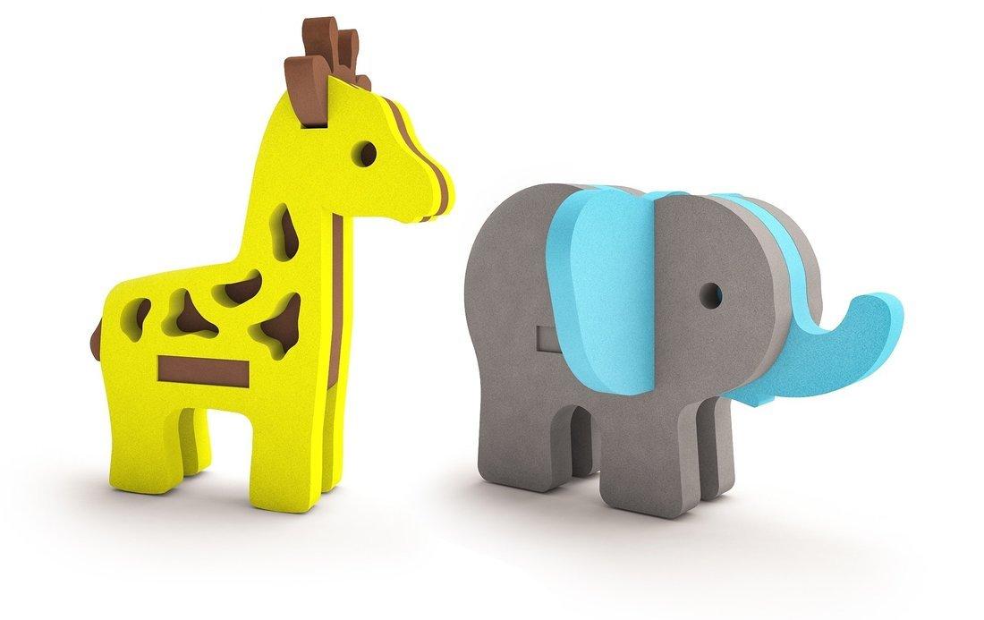 Набор мягких конструкторов Зоопарк