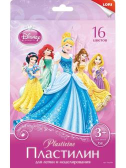 Пластилин Disney Принцессы 16 цветов по 20 грамм
