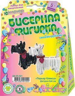 Набор для тв-ва Фигурка из бисера Терьер Клякса, в ассорт.