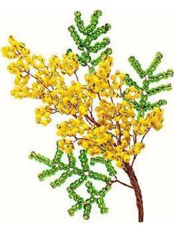 Набор для тв-ва Цветы из бисера Мимоза