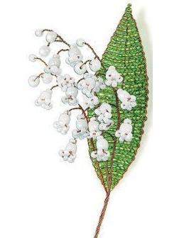 Набор для тв-ва Цветы из бисера Нежный ландыш