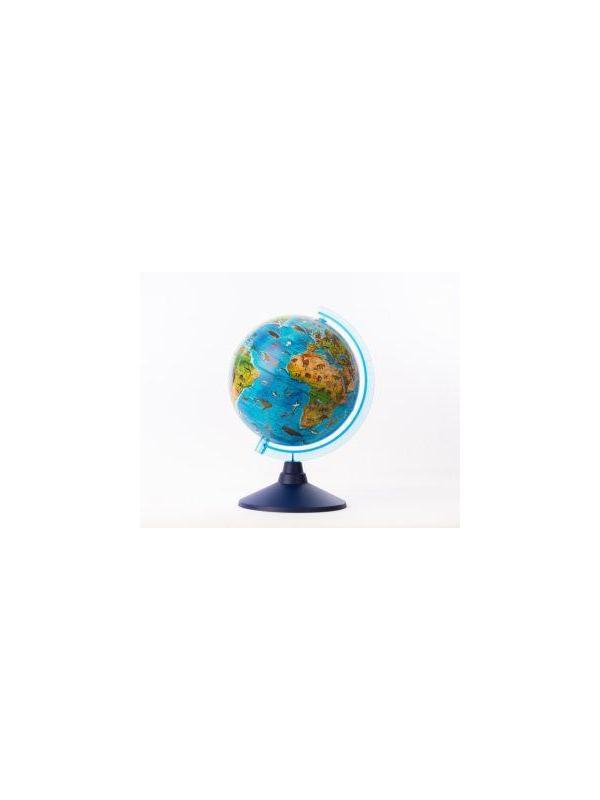 Глобус Зоогеографический (Детский), D-210 мм, с подсветкой от батареек