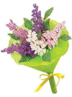 Набор для тв-ва Букет из бисера Цветная сирень