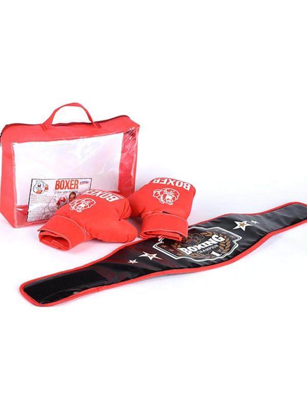 Боксерский набор (перчатки + пояс победителя), в подарочной упаковке